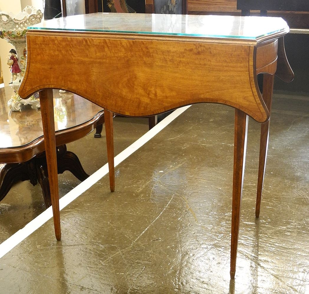 Shraton Pembroke Table signed H. Samuel, London, 27 1/8" x 28 3/4" x 17 1/2". (1 of 6)