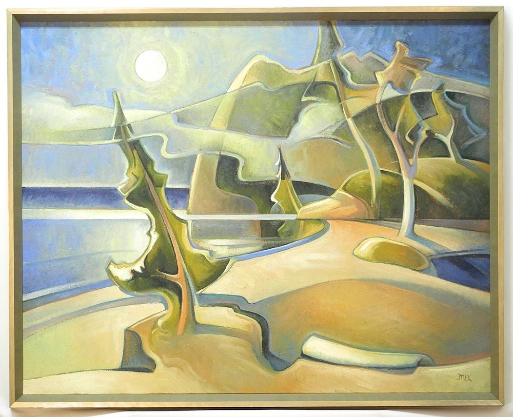 Oil on Canvas signed (Philip) Mix, 32" x 40", "Night Owls". (1 of 7)