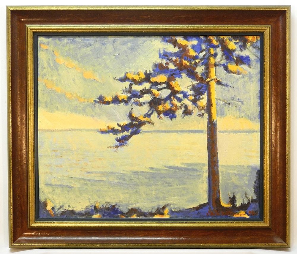 Oil on Board signed Jack Wilkinson, 23" x 18 3/4", "Coastal Scene". (1 of 7)