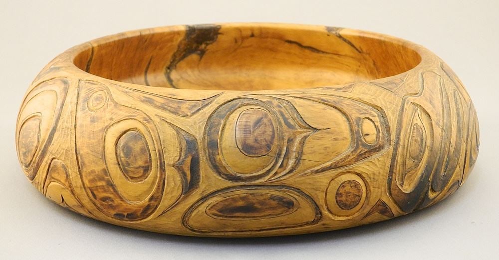 Wood Bowl Monogrammed AEC (Alfred Edgar Carlsen)'56, 3" x 11 3/8" Diameter.: Wood Bowl Monogrammed AEC (Alfred Edgar Carlsen)'56, 3" x 11 3/8" Diameter.