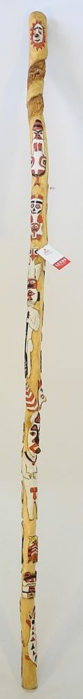 Northwest Coast Style Talking Stick signed Colin Partridge '08, 58 1/2"L (1 of 4)