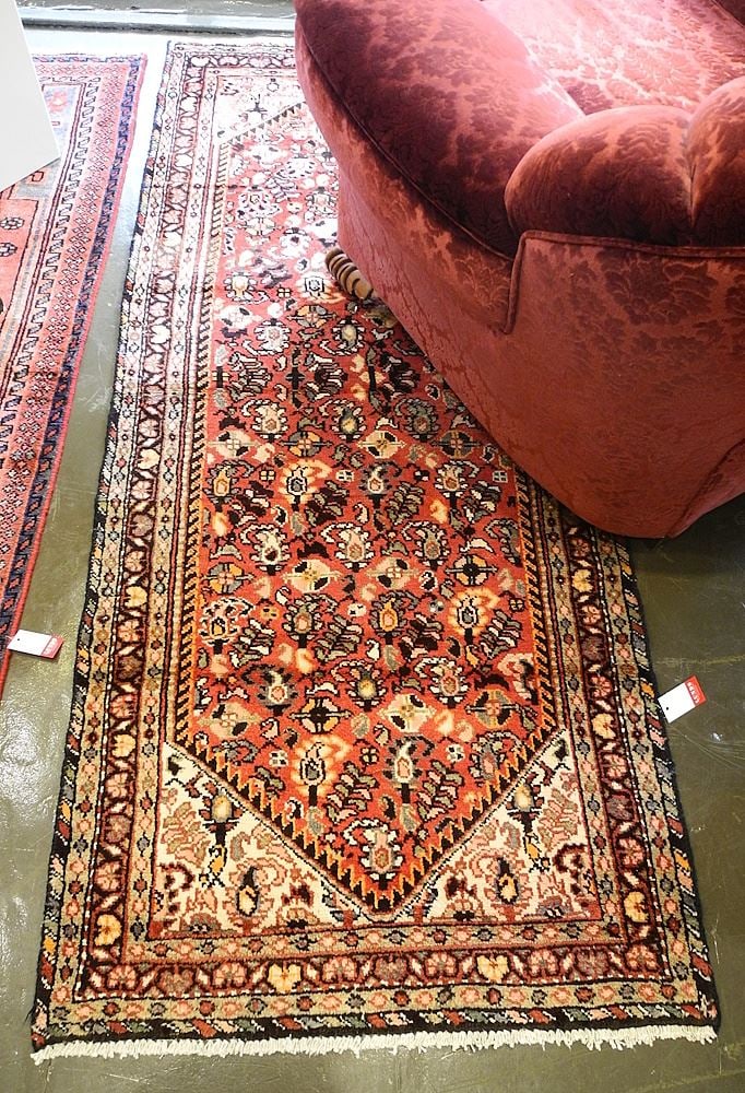 Hamedan Carpet Approximately 6'8" x 2'9". (1 of 3)