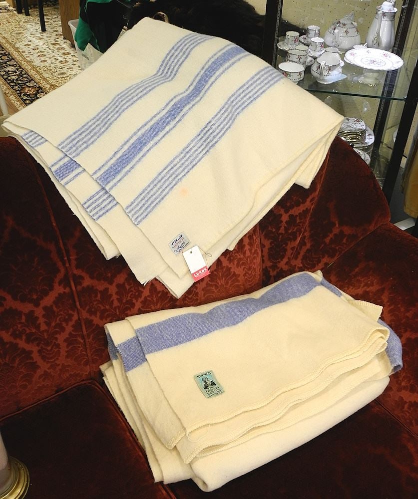 2 Wool Blankets: Canadian Pacific (82" x 54") & Kenwood, 83" x 72". (1 of 1)