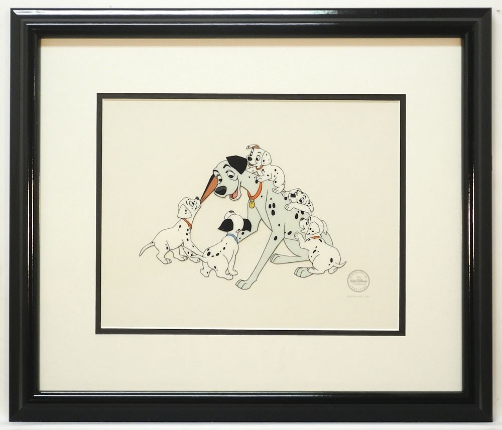 Disney "101 Dalmatians" Serigraph Cel, "Reunited with Pongo", 10" x 13 , #  /5000. (1 of 4)