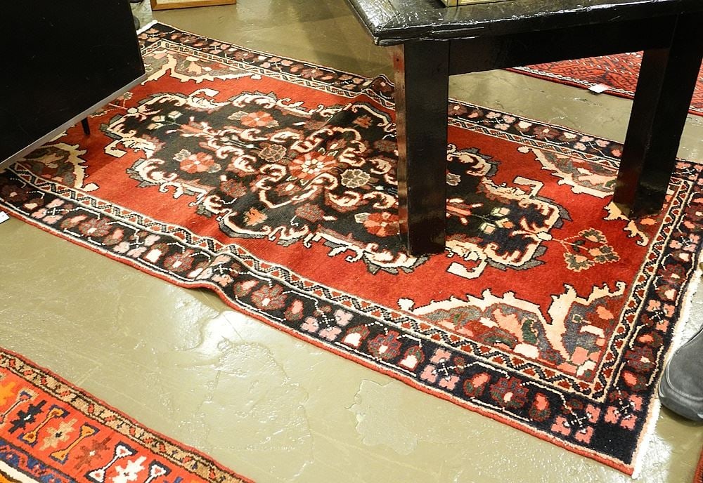 Hamedan Carpet Approximately 7' x 3'8". (1 of 2)