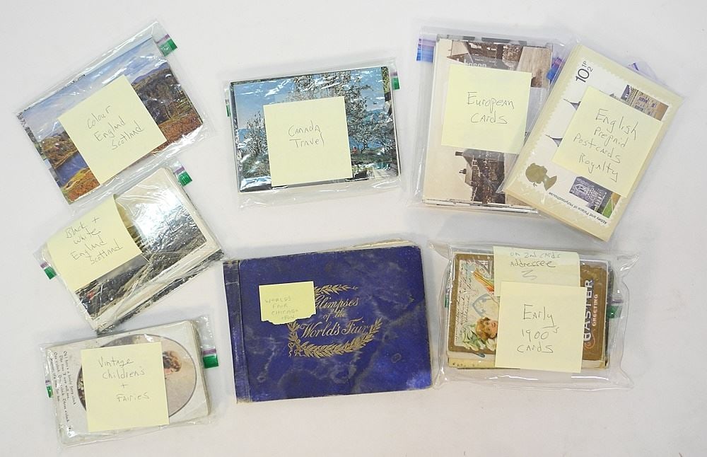Collection of Various Postcards & 1904 World's Fair Album (as found). (1 of 1)