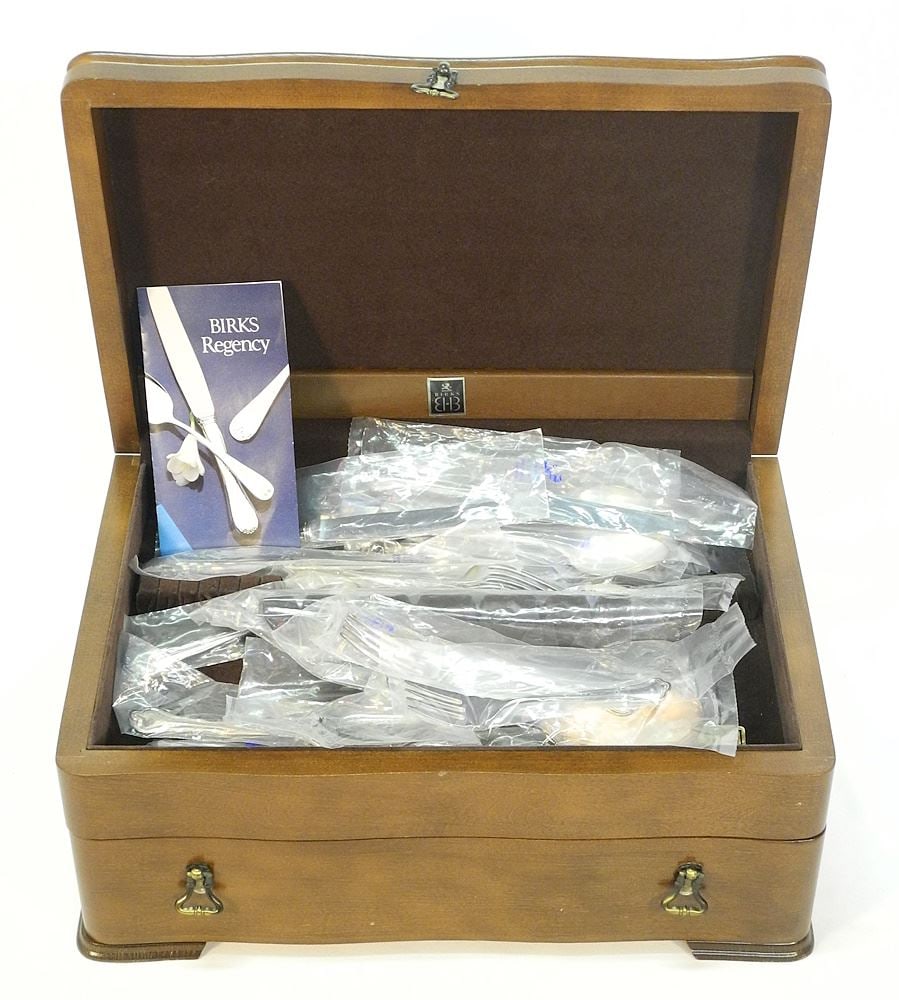 Collection of Birks "Regency" Plate Flatware Items. (1 of 3)