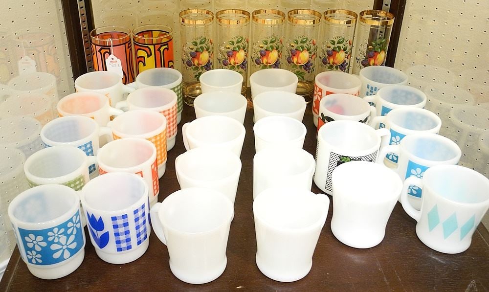 Collection of Various Fireking & Other Mugs & Glasses.: Collection of Various Fireking & Other Mugs & Glasses.