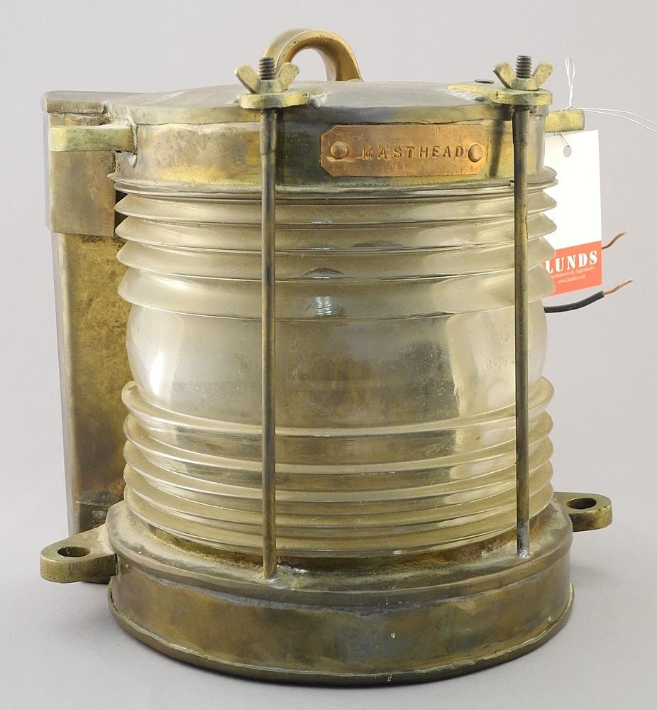 Bronze "Mast Head" Lamp, 9 1/2" x 9 1/8" x 6 1/2". (1 of 2)