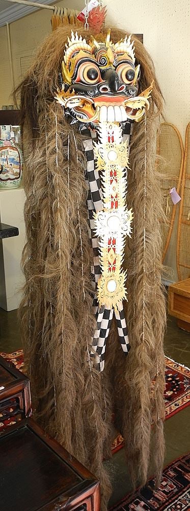 Balinese Garuda Mask, Horse Hair, Acquired 1986, 66"H.: Balinese Garuda Mask, Horse Hair, Acquired 1986, 66"H.