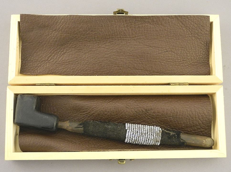 Haida Argillite Pipe, 7 5/8"L. (1 of 4)