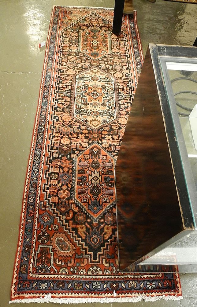 Hamedan Runner Approximately 8'11" x 2'11", Colours Bleeding. (1 of 3)