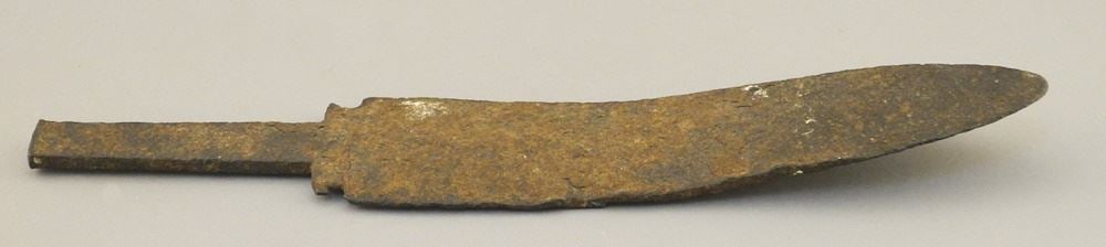 18th C. Iron Trade Spear, Klusklus Lakes Area, 11 1/4"L.: 18th C. Iron Trade Spear, Klusklus Lakes Area, 11 1/4"L.