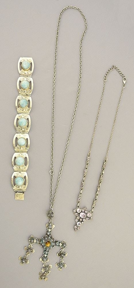 3 Pieces of Mexican & Other Silver Jewelry, TW 85.2 Grams. (1 of 3)