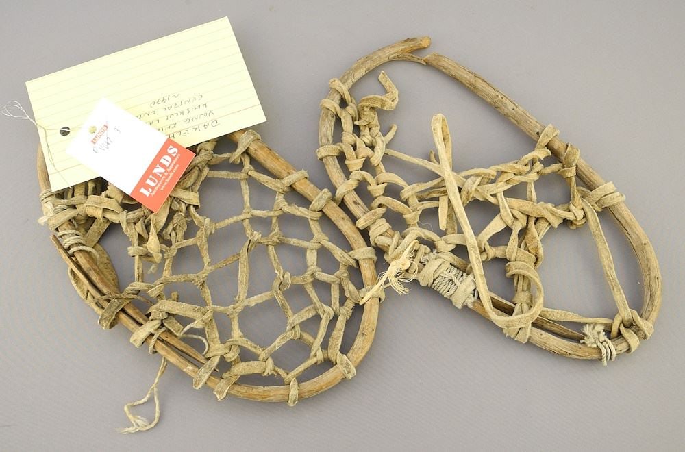 Pair of Carrier Childrens Snow Shoes Acquired 1970, 9 1/2"L.: Pair of Carrier Childrens Snow Shoes Acquired 1970, 9 1/2"L.