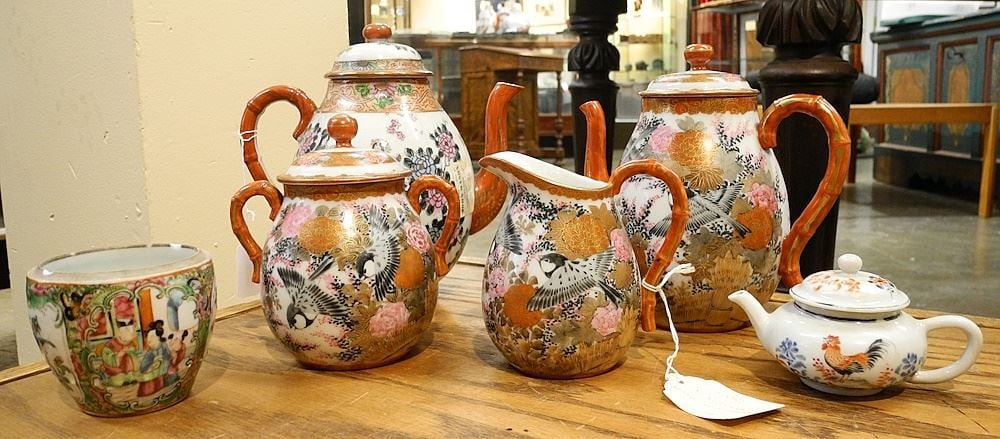 Collection of Asian Porcelain Tea Set, Bowl etc. (some chips noted). (1 of 1)