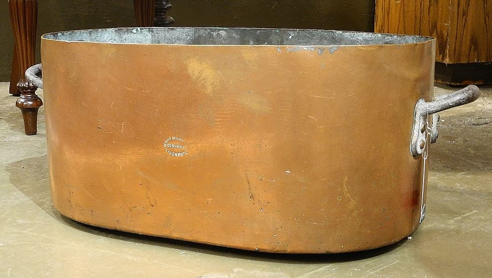 Copper 2 Handled Boiler, Henry Wilson-Liverpool, 26". (1 of 3)