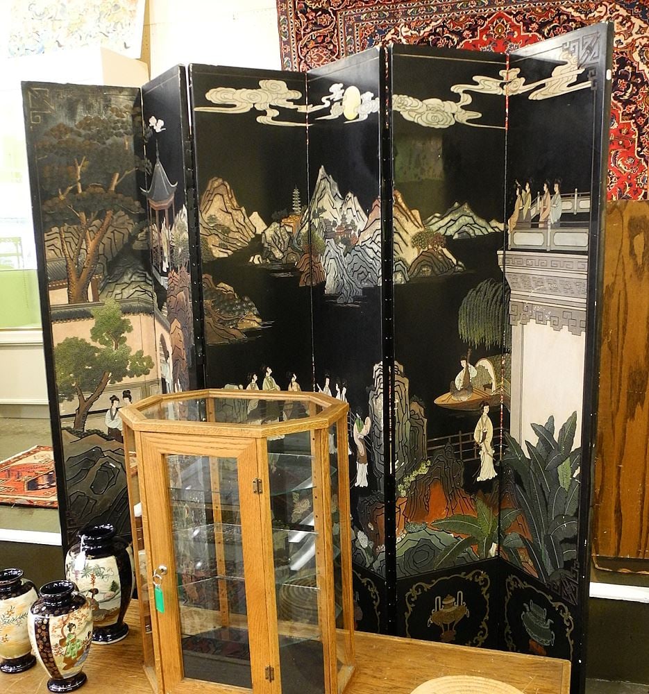 Asian 6 Panel Screen / Divider, 72"H (1 of 4)