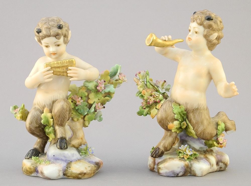 2 Capo di Monte Porcelain Figures, (as found, pieces included). (1 of 5)