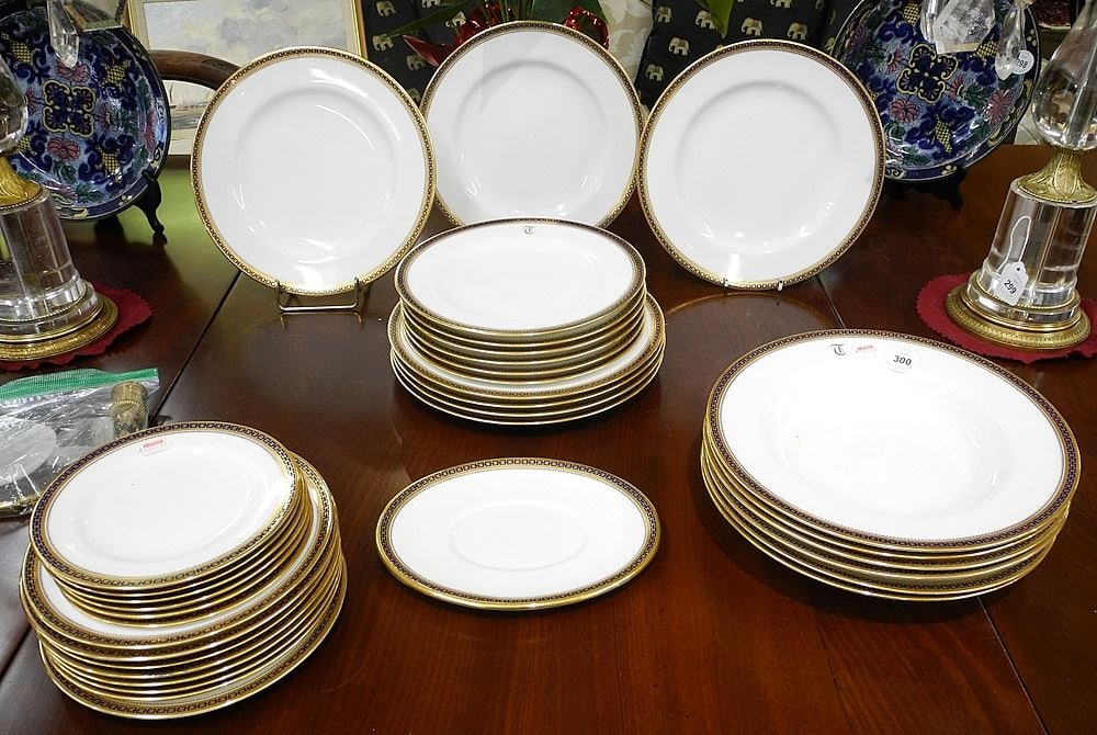 Lot of Spode Copeland's China Dishes Monogrammed T (Todd). (1 of 3)