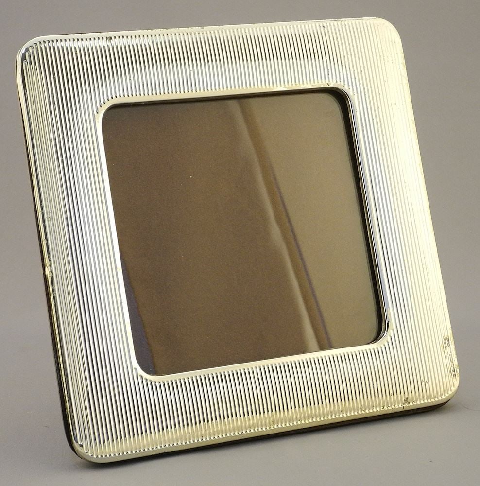 Sterling Photograph Frame JC / London / 2000, Receives Photo Size 5 1/2" x 5 1/2".: Sterling Photograph Frame JC / London / 2000, Receives Photo Size 5 1/2" x 5 1/2".