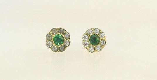 Pair of Antique Paste Earrings, 2.27 Grams. (1 of 2)