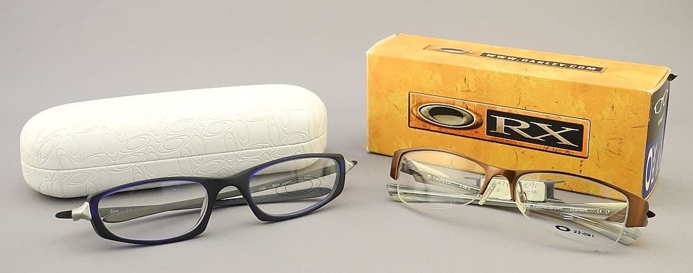 2 Pair of Ladies Oakley RX Glasses with Cases & 1 Box.: 2 Pair of Ladies Oakley RX Glasses with Cases & 1 Box.