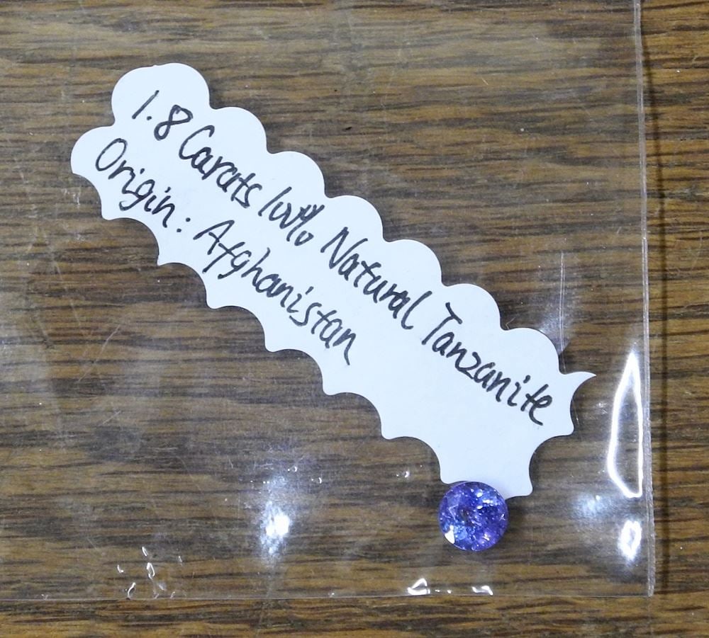 1.8 Carat Natural Tanzanite, Afghanistan Origin.: 1.8 Carat Natural Tanzanite, Afghanistan Origin.