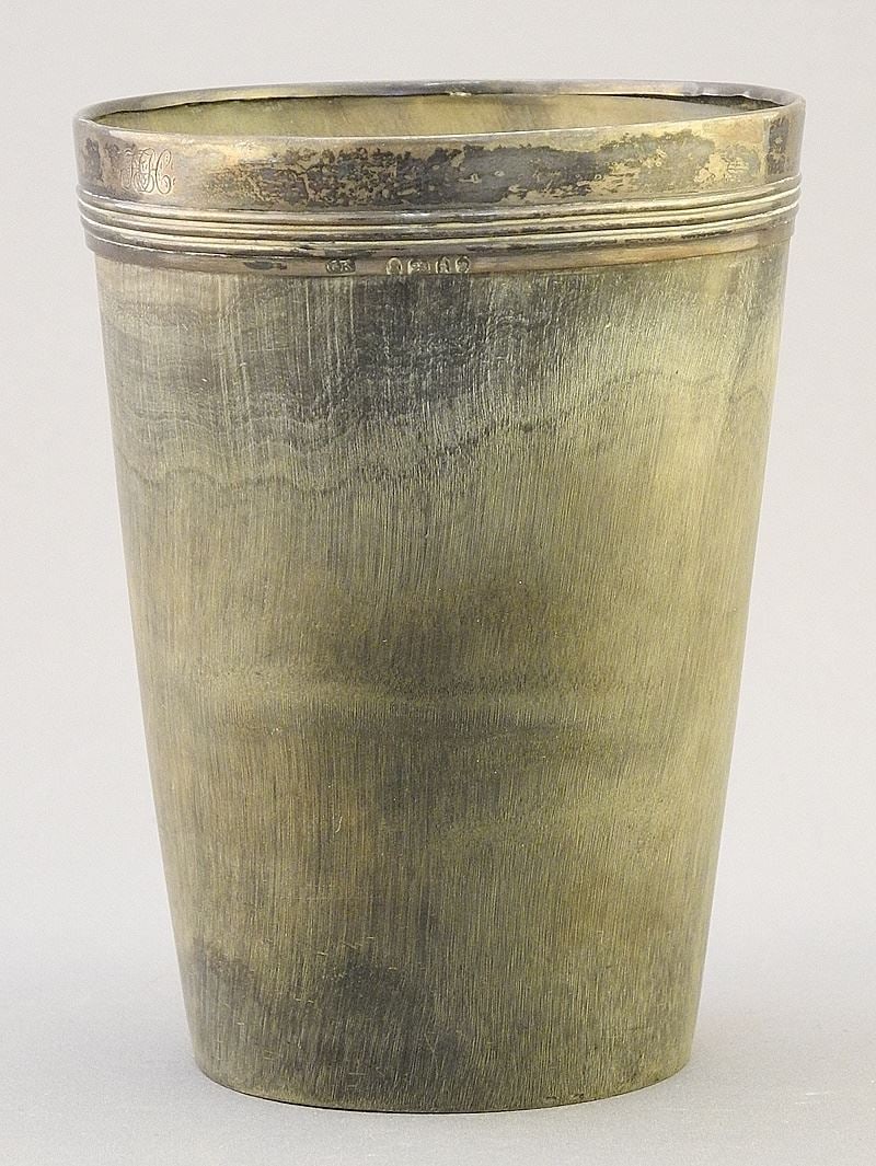 Georgian Silver & Horn Cup, 4 1/4"H. (1 of 4)
