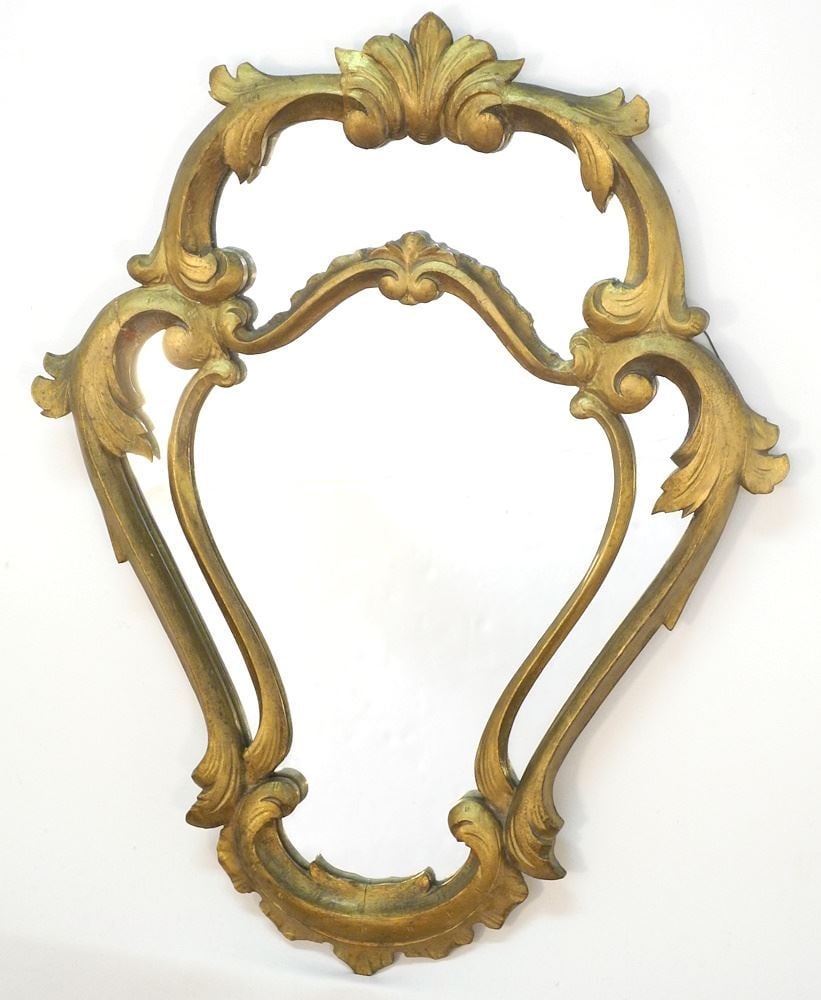 Louis XV Style Giltwood Shield Shaped Mirror, 23 1/4"H. (1 of 1)