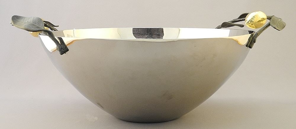 Michael Aram Serving Bowl, signed Aram, 15"W. (1 of 3)