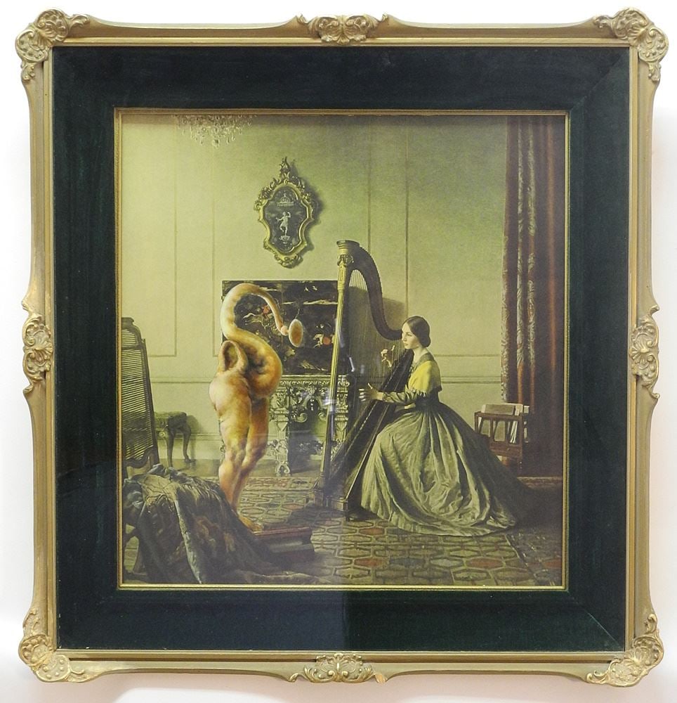 2 Mixed Media Enhanced Prints, 23" x 17" & 20" x 18 1/2", "Creature 1 & 2". (1 of 4)