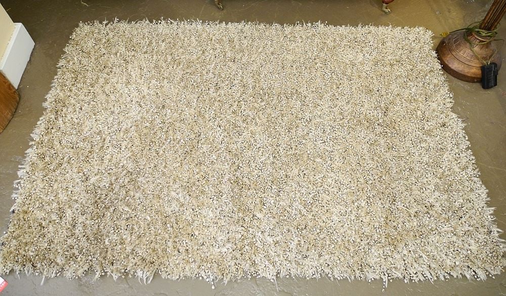 Bundled Fiber Carpet Approximately 6'1" x 4'1".: Bundled Fiber Carpet Approximately 6'1" x 4'1".