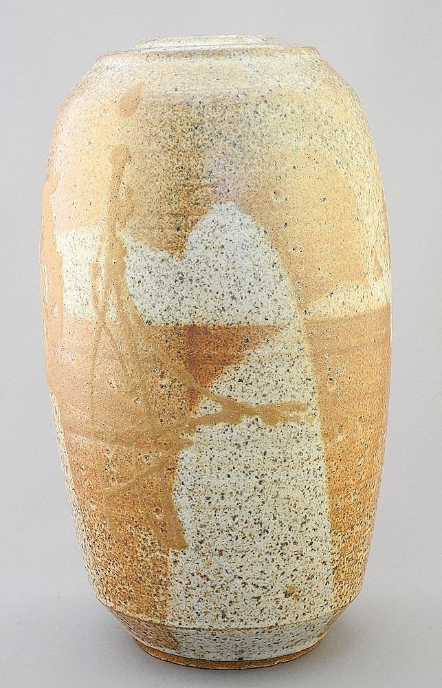Stoneware Vase signed Wayne Ngan, 12"H. (1 of 7)