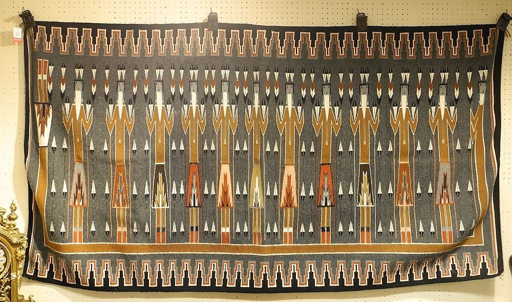 Navajo Yei Rug, 52 1/2" x 98". (1 of 4)