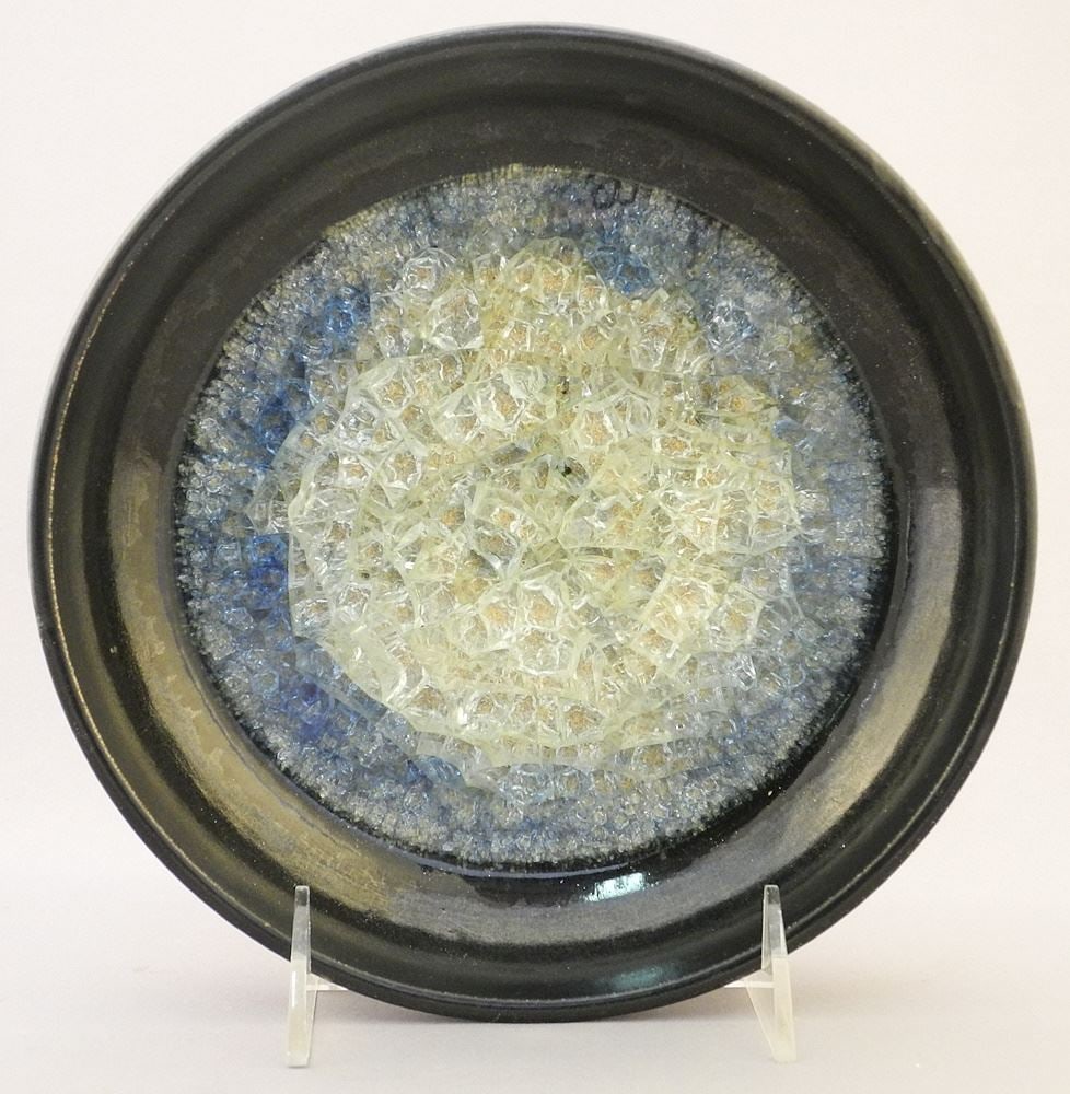 Pottery Bowl signed Jade Snow Wong, 1 7/8" x 7 7/8" Diameter. (1 of 7)