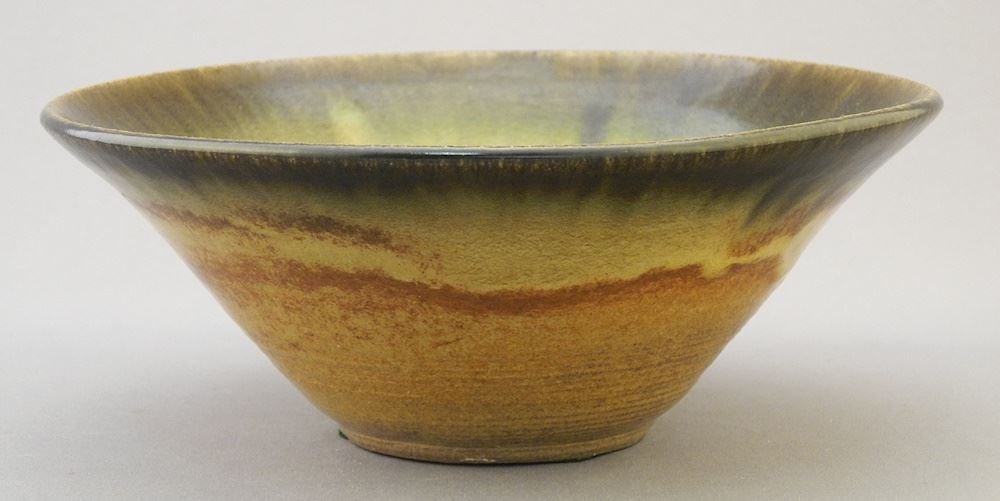 Pottery Bowl signed Jade Snow Wong, 2 7/8" x 7 1/4" Diameter. (1 of 7)