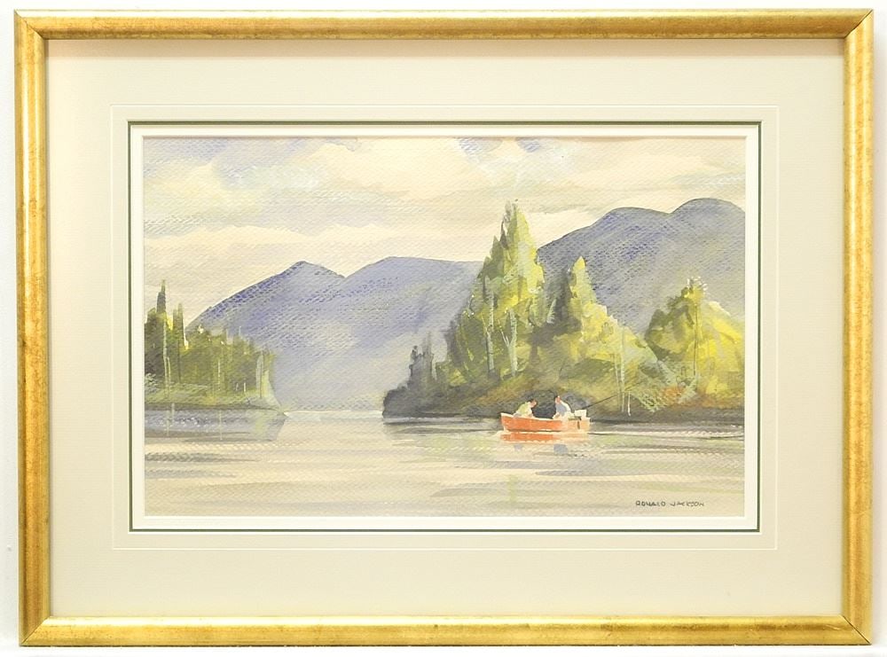 Watercolour signed Ronald Jackson, 9 1/4" x 14 7/8", "Heffly" #484.: Watercolour signed Ronald Jackson, 9 1/4" x 14 7/8", "Heffly" #484.