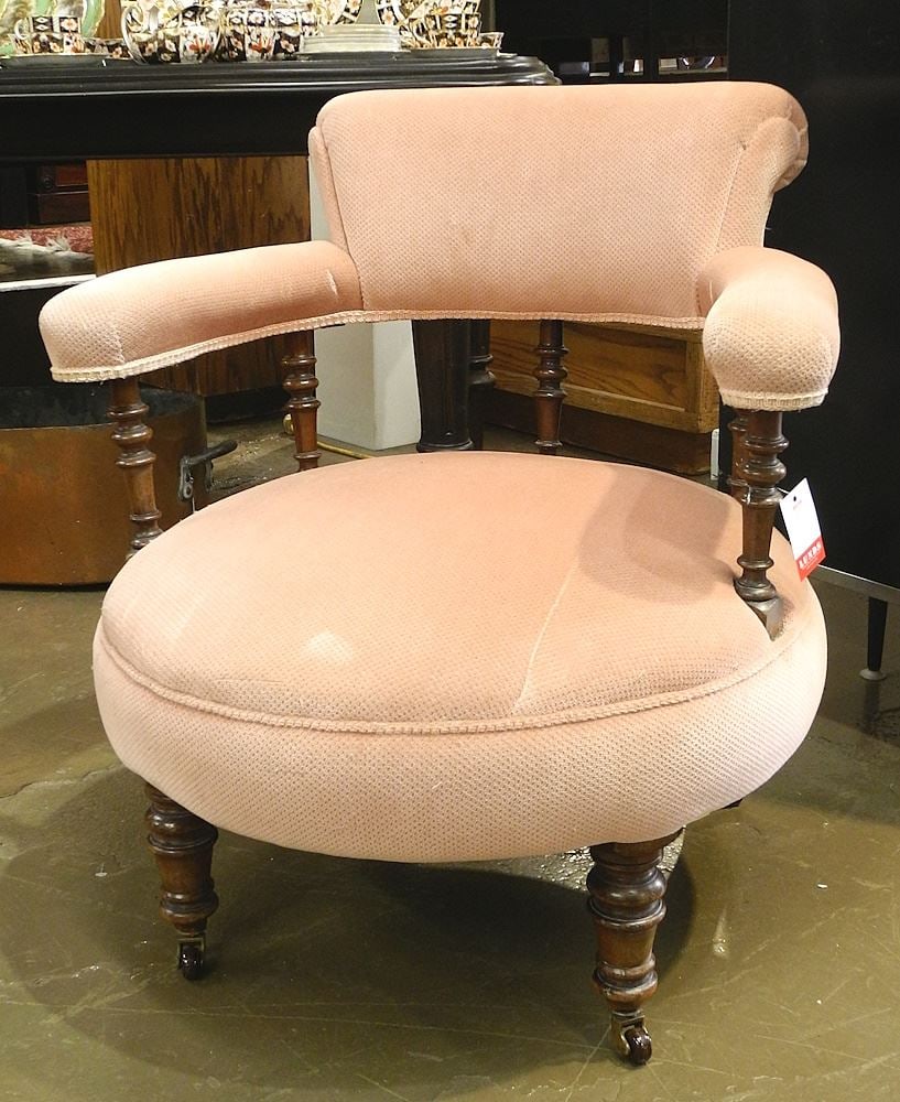 Victorian Spindle Inset Armchair, 29"H.: Victorian Spindle Inset Armchair, 29"H.