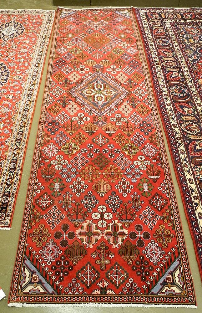 Red Joshegan Runner Approximately 3'4" x 12'2". (1 of 4)