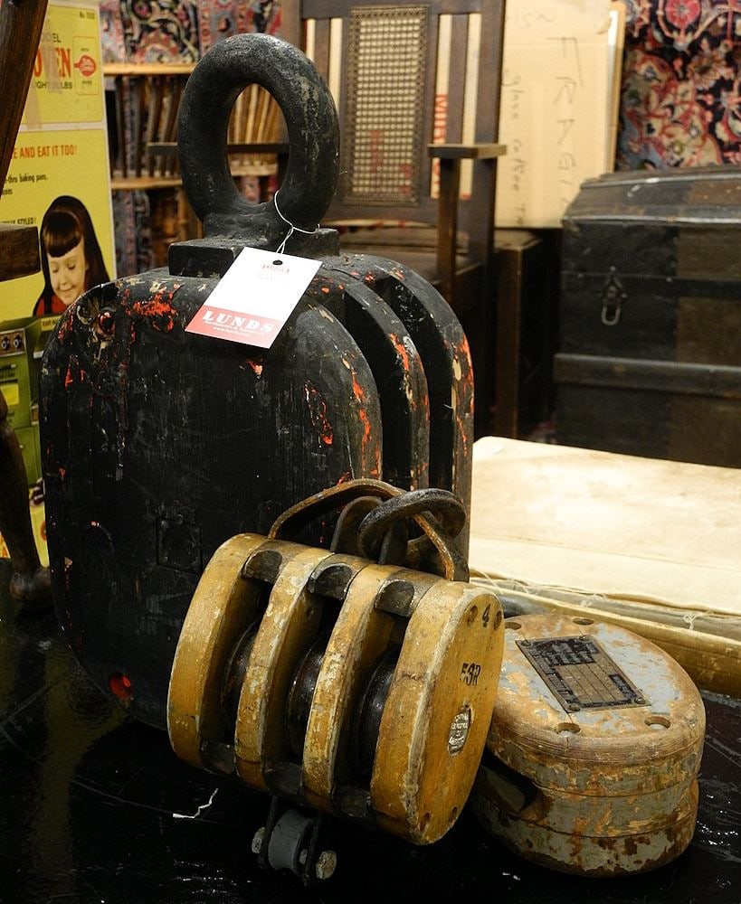 Old Block & Tackle, 6 1/2" - 13 1/4" L. (1 of 1)