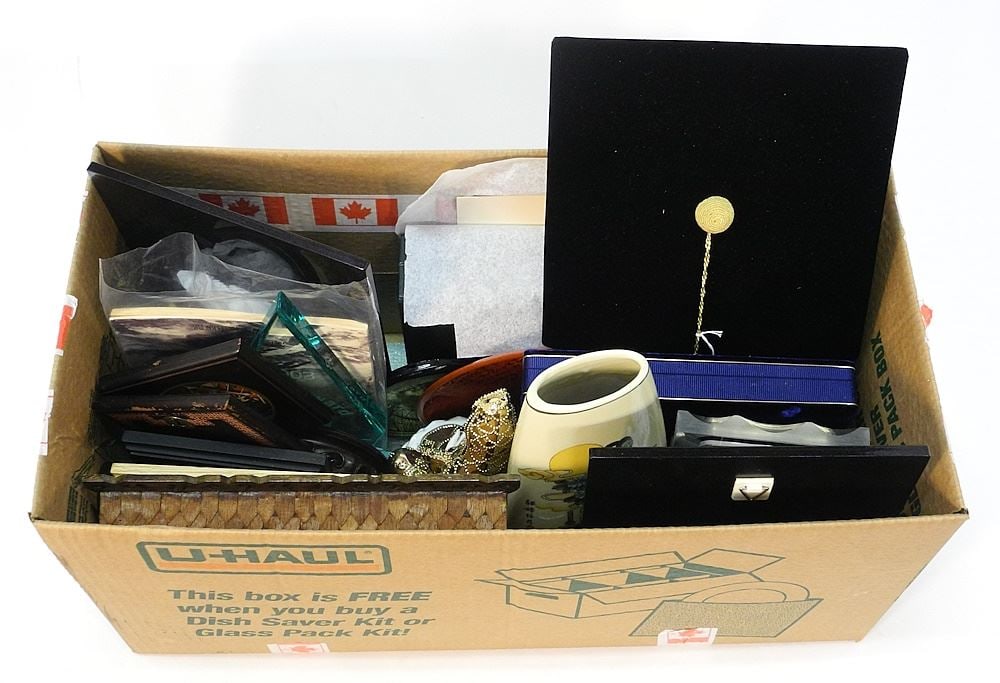 Collection of Academic Gift Items: China / Korea / Mortar Board.: Collection of Academic Gift Items: China / Korea / Mortar Board.