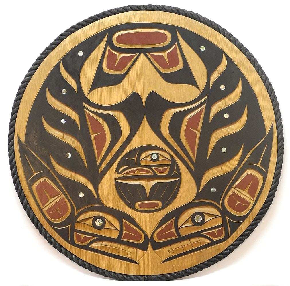 Haisla Plaque signed Brad Starr, 23 1/4" Diameter, "New Beginning", with Case. (1 of 5)