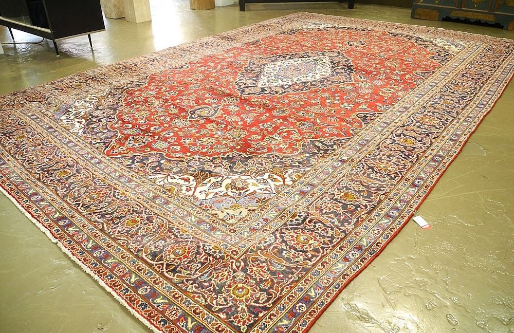 Kashan Carpet Approximately 9'7" x 15'3". (1 of 9)