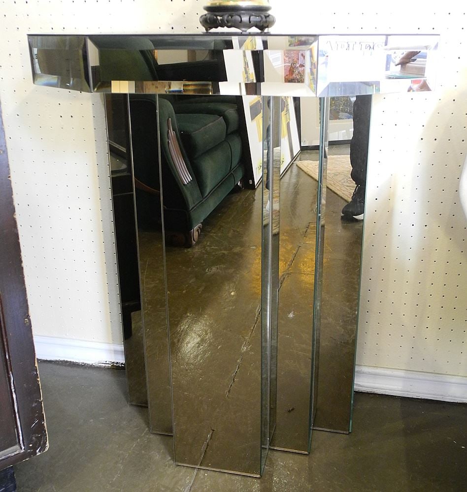 1980's Smoked Glass Console Table. (1 of 2)
