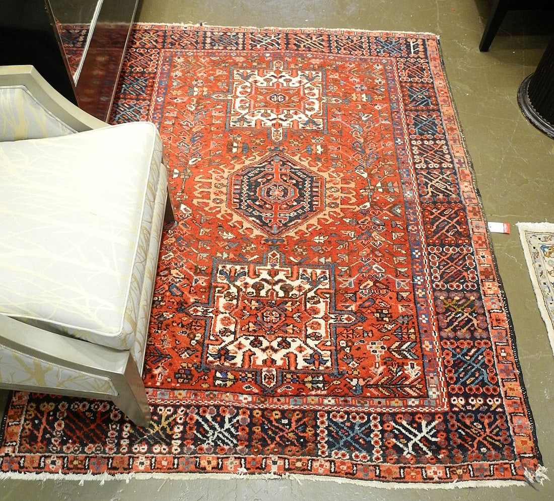 Handknotted Persian Carpet Approx. 6'6" x 4'10". (1 of 3)