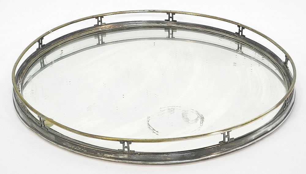 Gallery Mirrored Tray, 18".: Gallery Mirrored Tray, 18".