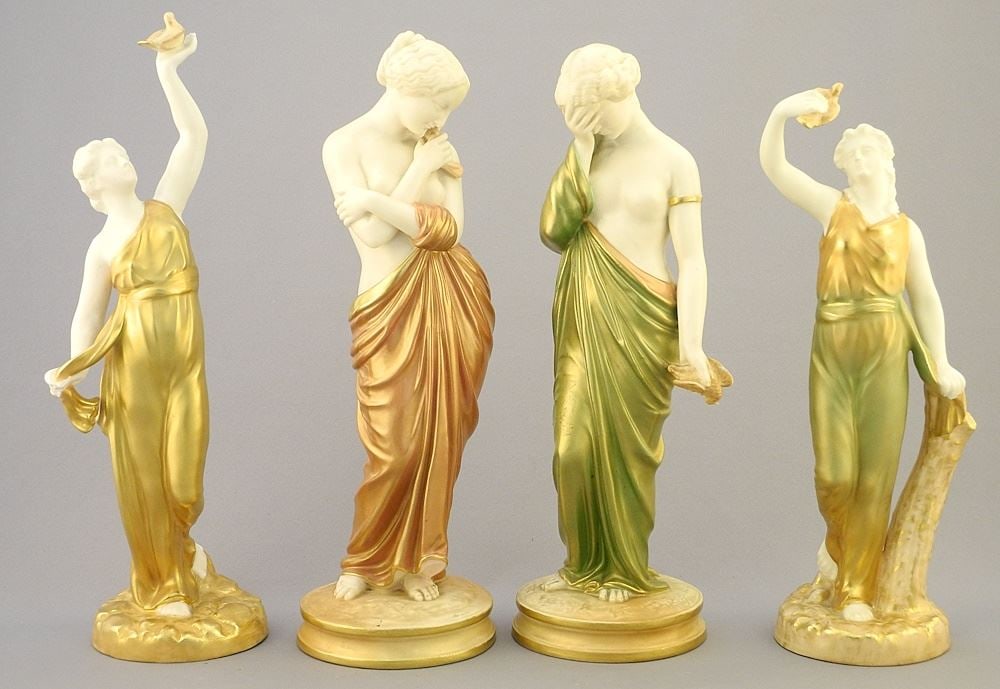 4 Royal Worcester Figurines: 2/116 & 2/57, 9 7/8" & 10 1/4"h. (1 of 6)