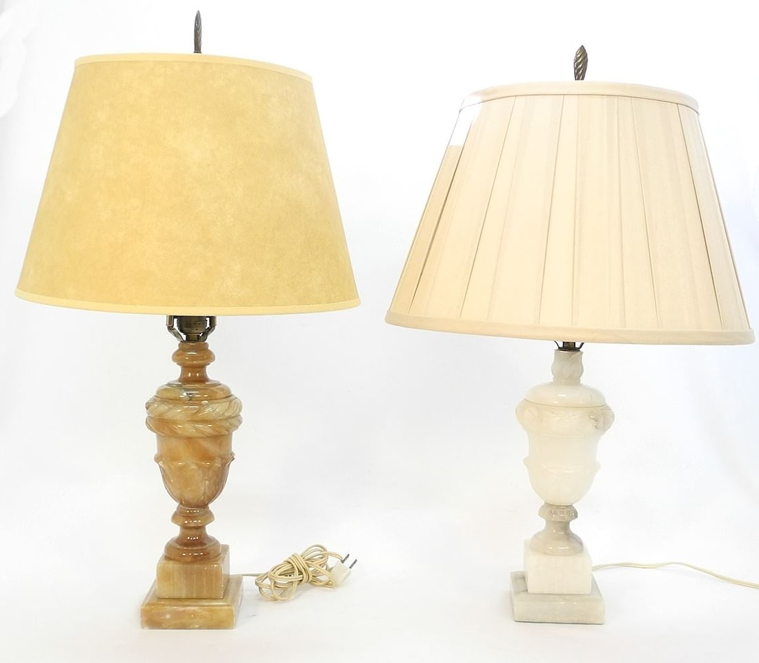 2 Alabaster Table Lamps, 25 1/2"h. (1 of 3)