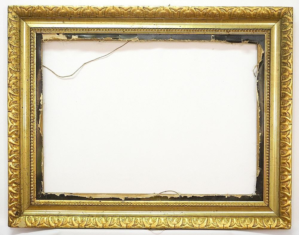 Jugendstil Gilt Frame, Receives 21 1/2" x 28 3/4" Stretcher Approx., (chip noted).: Jugendstil Gilt Frame, Receives 21 1/2" x 28 3/4" Stretcher Approx., (chip noted).
